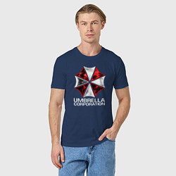 Футболка хлопковая мужская UMBRELLA CORP, цвет: тёмно-синий — фото 2