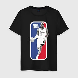Футболка хлопковая мужская NBA Kobe Bryant, цвет: черный