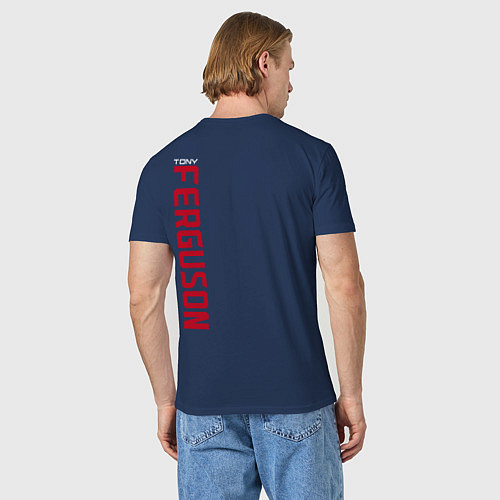 Мужская футболка Tony Ferguson спина / Тёмно-синий – фото 4