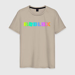 Футболка хлопковая мужская ROBLOX, цвет: миндальный