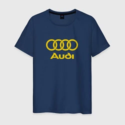 Футболка хлопковая мужская Audi GOLD, цвет: тёмно-синий