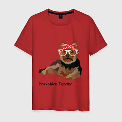 Мужская футболка Yorkshire terrier mom