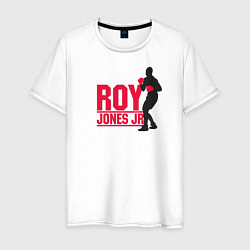Футболка хлопковая мужская Roy Jones Jr, цвет: белый