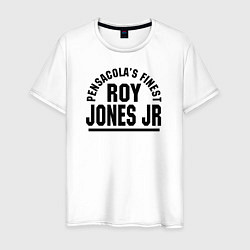 Футболка хлопковая мужская Roy Jones Jr, цвет: белый