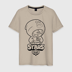 Мужская футболка Brawl Stars LEON раскраска