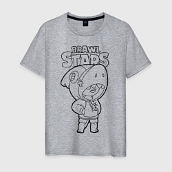 Мужская футболка Brawl Stars LEON раскраска