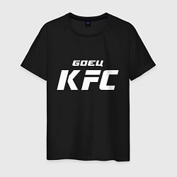Футболка хлопковая мужская Боец KFC цвета черный — фото 1