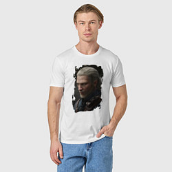 Футболка хлопковая мужская ВЕДЬМАК, цвет: белый — фото 2