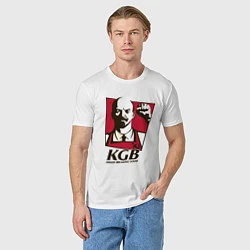 Футболка хлопковая мужская КГБ, цвет: белый — фото 2