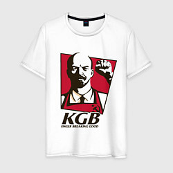 Футболка хлопковая мужская КГБ, цвет: белый