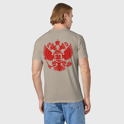 Мужская футболка Russia / Миндальный – фото 4