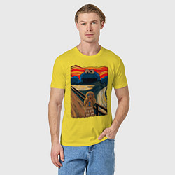 Футболка хлопковая мужская КОРЖИК КРИК, цвет: желтый — фото 2