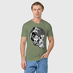 Футболка хлопковая мужская Дзюдзо, цвет: авокадо — фото 2