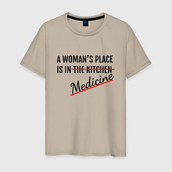 Мужская футболка Женщина в медицине