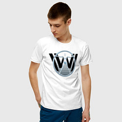 Футболка хлопковая мужская Westworld цвета белый — фото 2