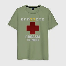Мужская футболка Brazzers orgasm donor