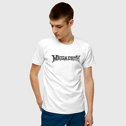 Футболка хлопковая мужская Megadeth цвета белый — фото 2