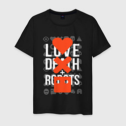 Футболка хлопковая мужская LOVE DEATH ROBOTS LDR, цвет: черный