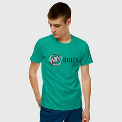 Футболка хлопковая мужская Buick цвета зеленый — фото 2