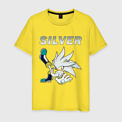 Футболка хлопковая мужская SONIC Silver, цвет: желтый