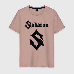 Футболка хлопковая мужская Sabaton, цвет: пыльно-розовый