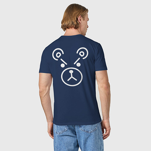 Мужская футболка Медведь Ильича на спине / Тёмно-синий – фото 4