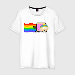 Мужская футболка Картман Nyan Cat