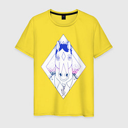 Футболка хлопковая мужская BoJack Horseman, цвет: желтый