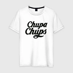 Футболка хлопковая мужская Chupa-Chups Logo, цвет: белый