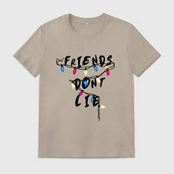 Футболка хлопковая мужская Friends dont lie, цвет: миндальный