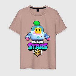 Футболка хлопковая мужская BRAWL STARS SPROUT 18, цвет: пыльно-розовый