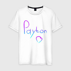 Футболка хлопковая мужская PAYTON LOVE, цвет: белый