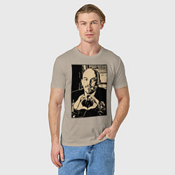 Футболка хлопковая мужская Ленин Oko, цвет: миндальный — фото 2