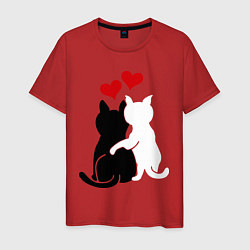 Мужская футболка Кошачья любовь