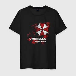 Футболка хлопковая мужская Umbrella, цвет: черный