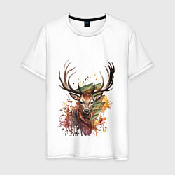Мужская футболка Красочный олень