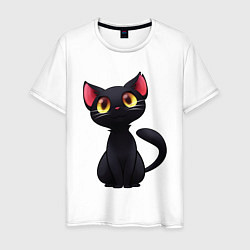 Мужская футболка Черный котенок