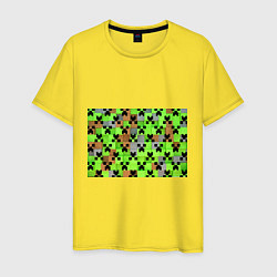 Футболка хлопковая мужская Minecraft, цвет: желтый