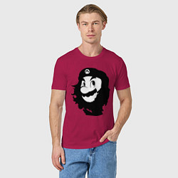 Футболка хлопковая мужская Che Mario, цвет: маджента — фото 2