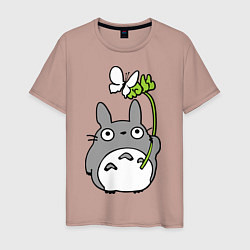 Мужская футболка Totoro и бабочка
