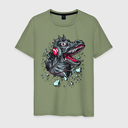 Мужская футболка Динозавр меломан