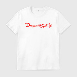Футболка хлопковая мужская DEMONS SOULS, цвет: белый
