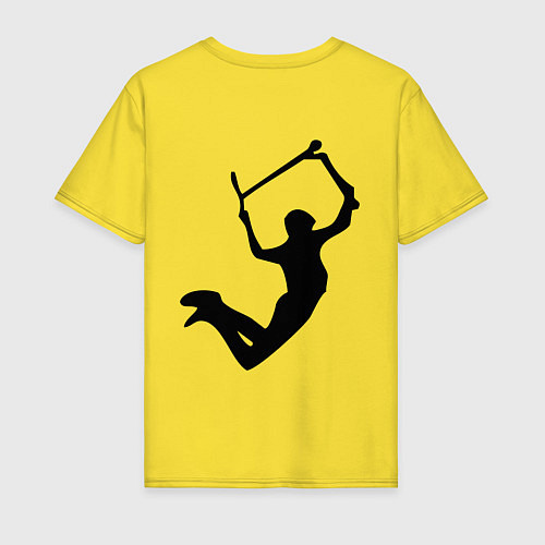 Мужская футболка Самокат фристайл трюк экстрим / Желтый – фото 2