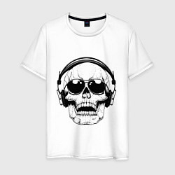 Мужская футболка Skull Music lover