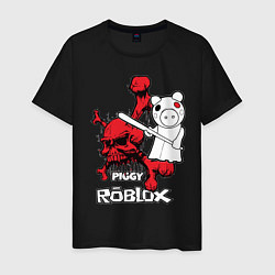 Мужская футболка Свинка Пигги из Roblox
