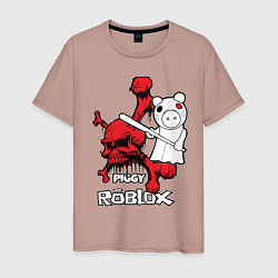 Мужская футболка Свинка Пигги из Roblox