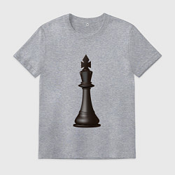 Футболка хлопковая мужская Король, цвет: меланж
