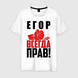 Мужская футболка Егор всегда прав!