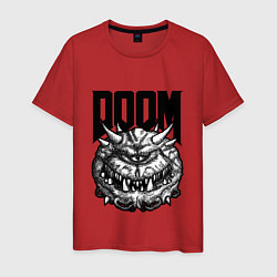 Футболка хлопковая мужская КАКОДЕМОН DOOM Z, цвет: красный
