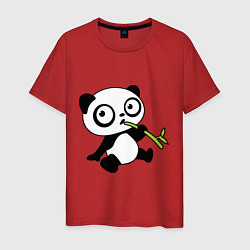 Мужская футболка Пандочка кушает бамбук